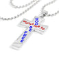 God Wants Me To Be Free - High Quality Cross Necklace with Ball Chain