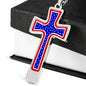 American Flag Cross - High Quality Necklace with Ball Chain