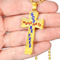 God Wants Me To Be Free - High Quality Cross Necklace with Ball Chain