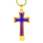 American Flag Cross - High Quality Necklace with Ball Chain