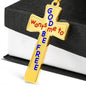 God Wants Me To Be Free - High Quality Cross Necklace with Ball Chain