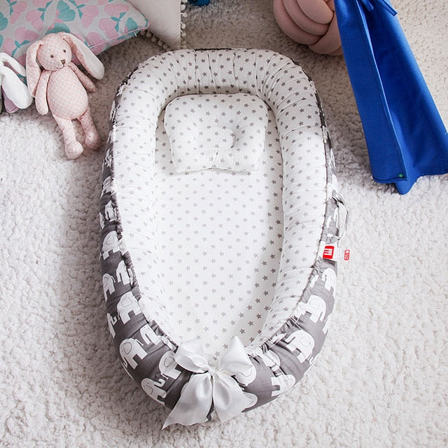 Portable Crib and Baby Nest Bed with Pillow-Life Guidance Discoveries