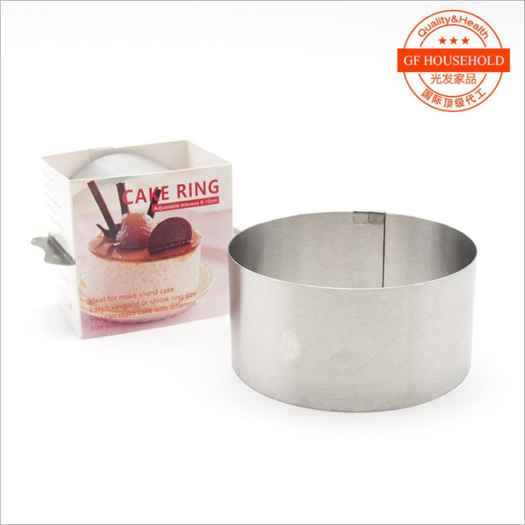 Cake Ring Mold - in Retractable Stainless Steel- Circle