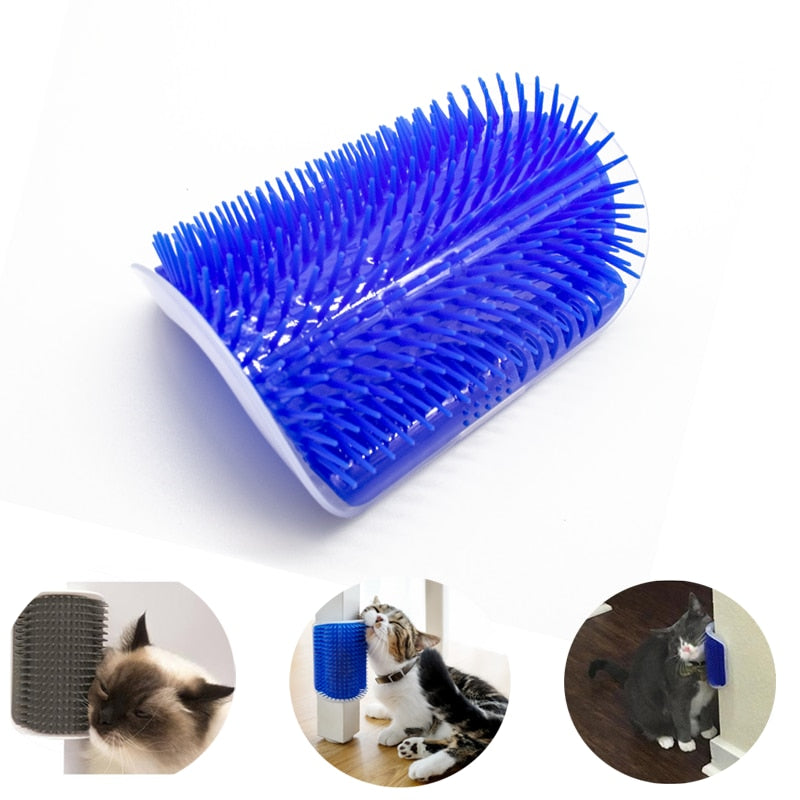 Pet Cat Self Groomer, Hair Removal, Massage Device with Catnip-Cat Brush-Life Guidance Discoveries