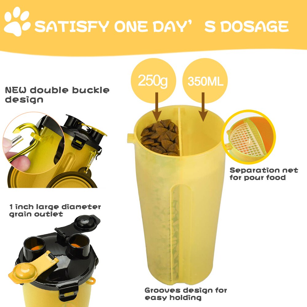 Water Bottle and Foldable Dog Bowl- Great for the Outdoors and Travel-Doggie Bowl-Life Guidance Discoveries