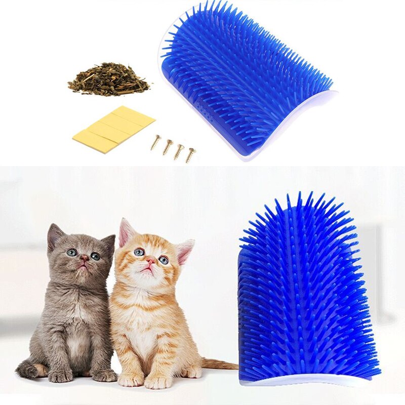 Pet Cat Self Groomer, Hair Removal, Massage Device with Catnip-Cat Brush-Life Guidance Discoveries