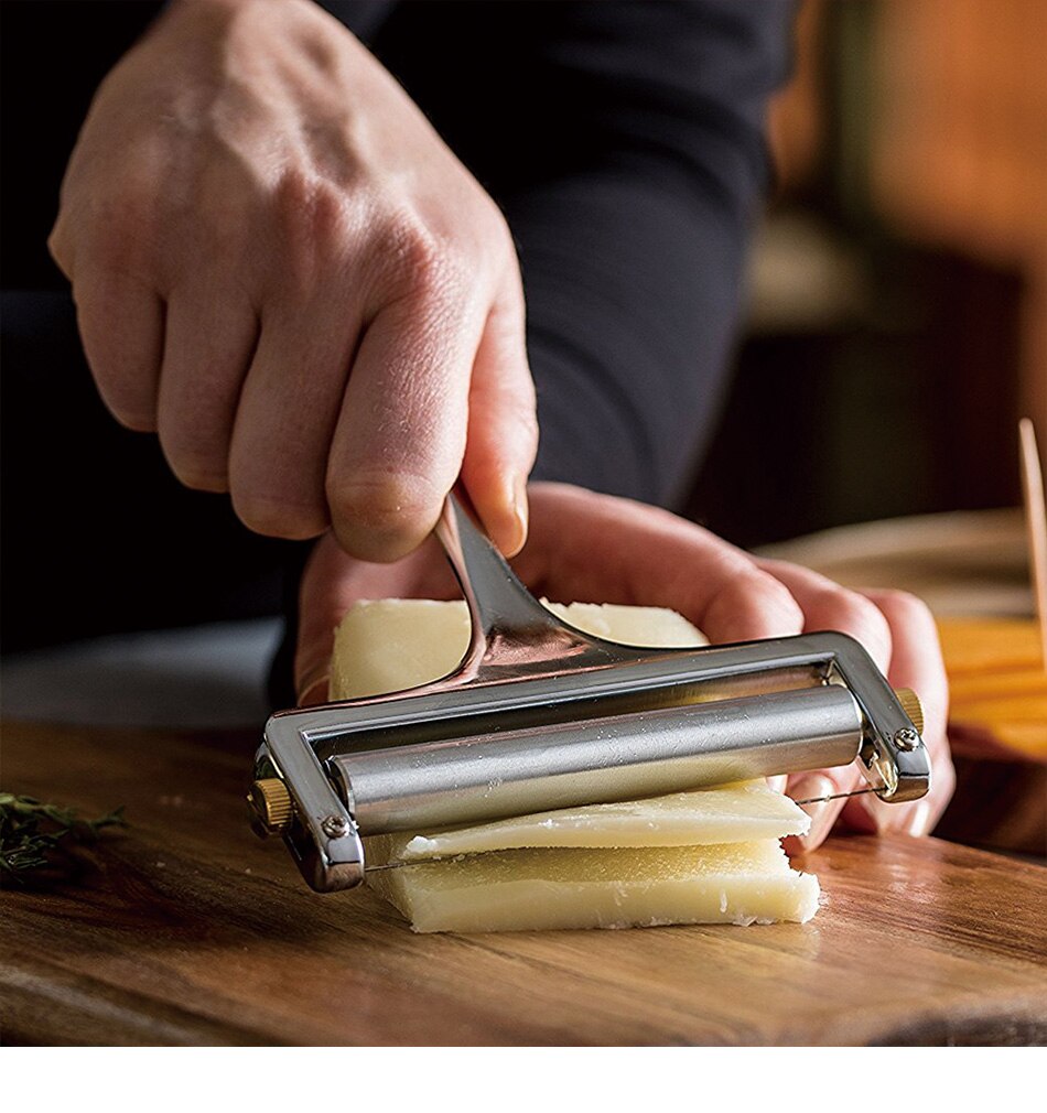 GoodCook Stainless Steel Wire Cheese Slicer - Wide Reach for
