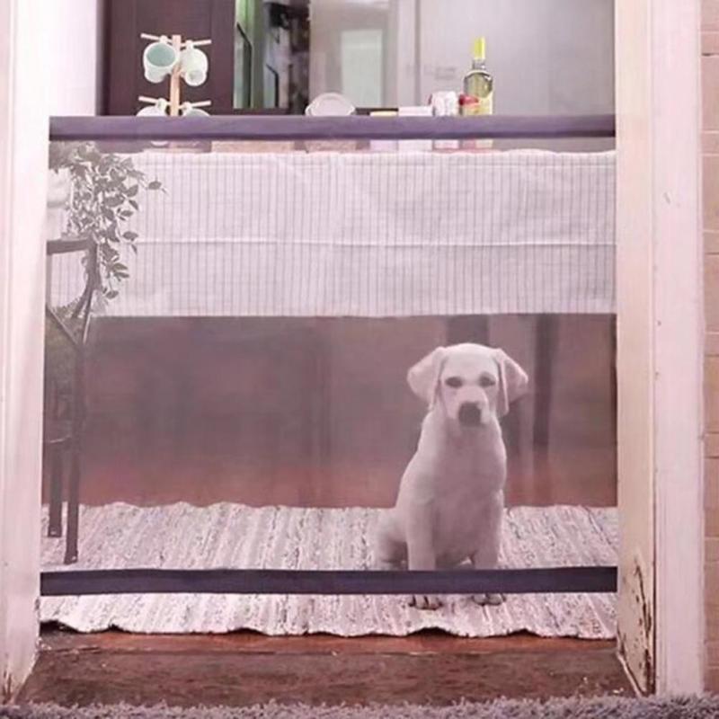 Portable Pet Folding Gate wih Mesh-Doggie Gate-Life Guidance Discoveries