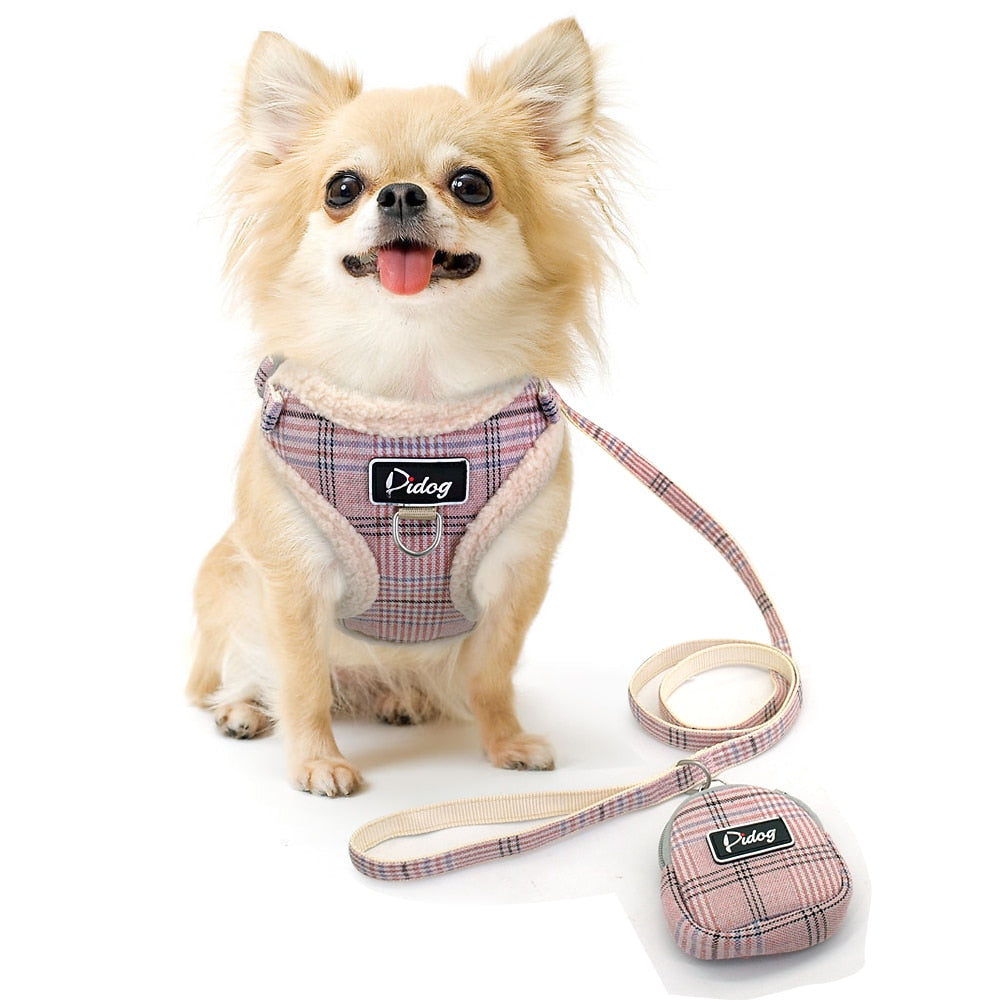Soft Adjustable Dog Harness Leash Set For Small and Medium Dogs-Insulated Dog Harness-Life Guidance Discoveries