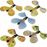 Magical Flying Butterfly in blue, yellow spotted print, yellow & tan pattern, yellow with purple, etc.