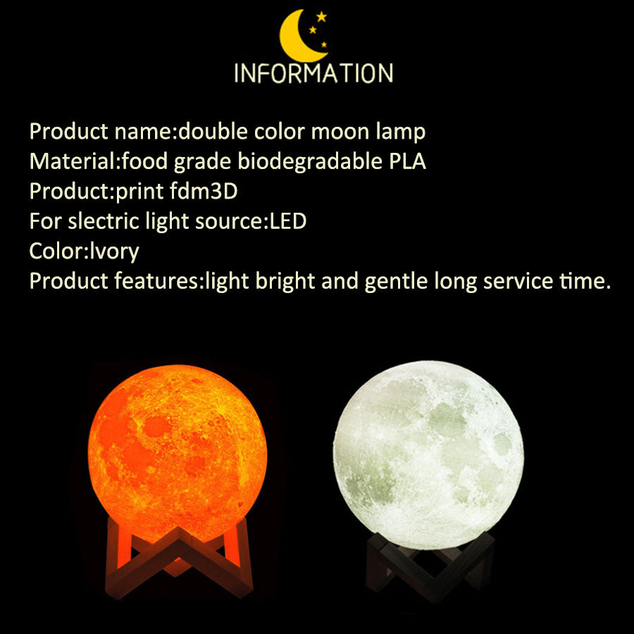 MYSTICAL MOON LAMP-16 Colors LED Rechargeable USB Night Light-Life Guidance Discoveries