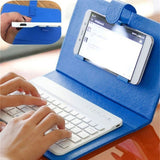 blue portable phone keyboard