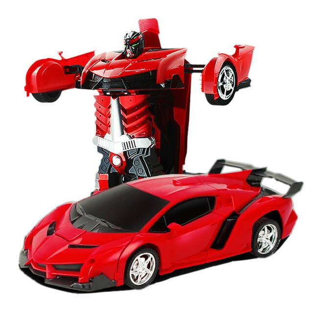 red car and transformer/robot