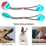 Multifunction Dog Chew Toys Squeaking with Suction Cup Food Dispenser-Dog Sqeak Toy-Life Guidance Discoveries