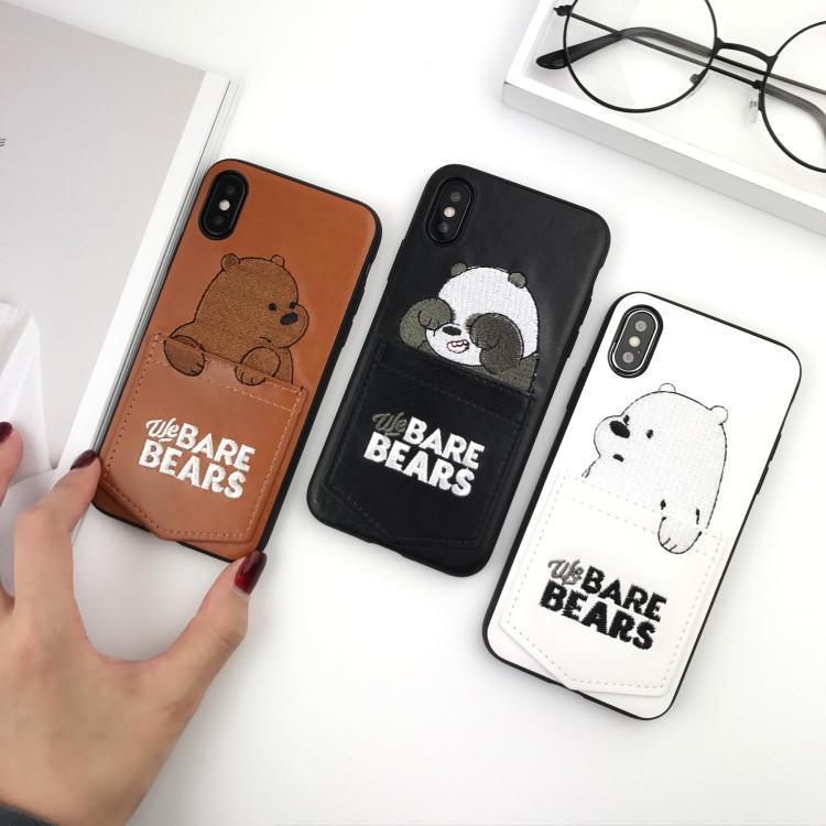 Case for iPhone- We Bare Bear Pockets
