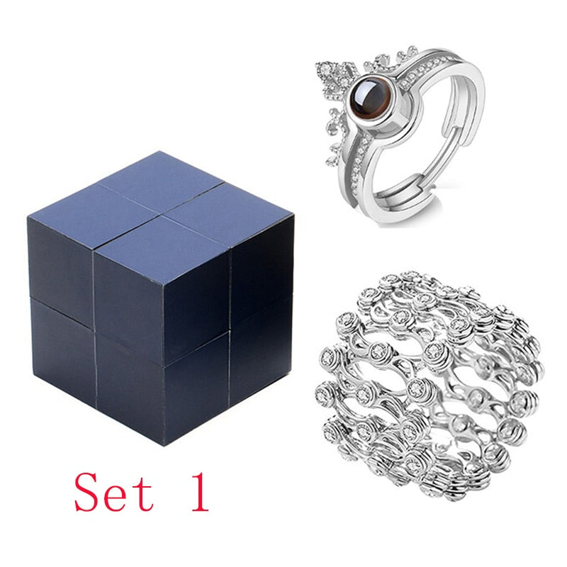 100 Language I Love You Rings with Jewelry Box-Ring-Life Guidance Discoveries