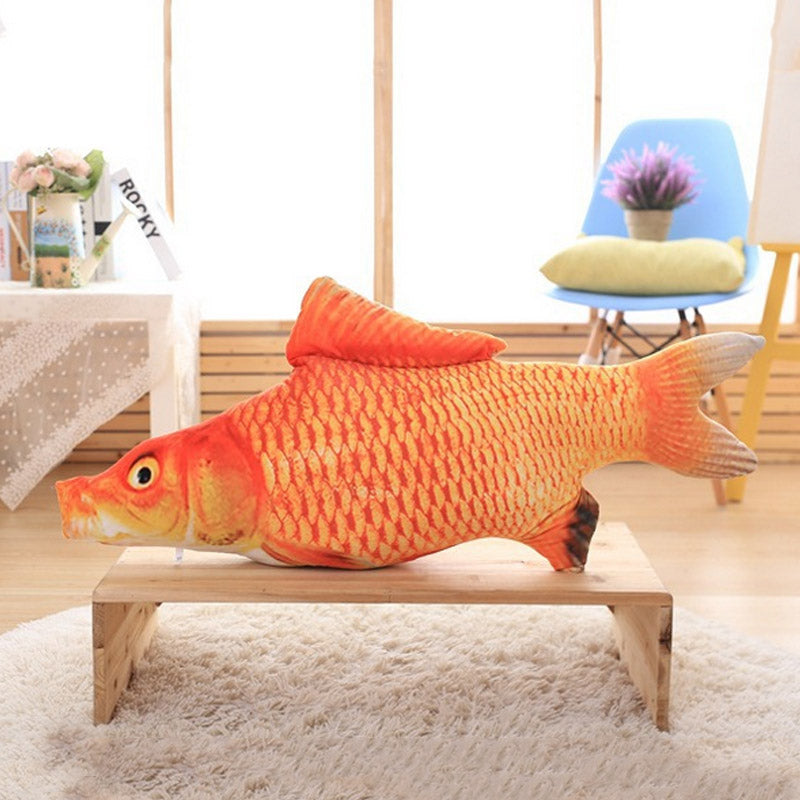 1PC 3D Fish Creative Pet Cat Kitten Chewing Cat Toys Doll Catnip Stuffed Fish Interactive Kitten Playing Toy Stuffed Pillow-Cat Toy-Life Guidance Discoveries