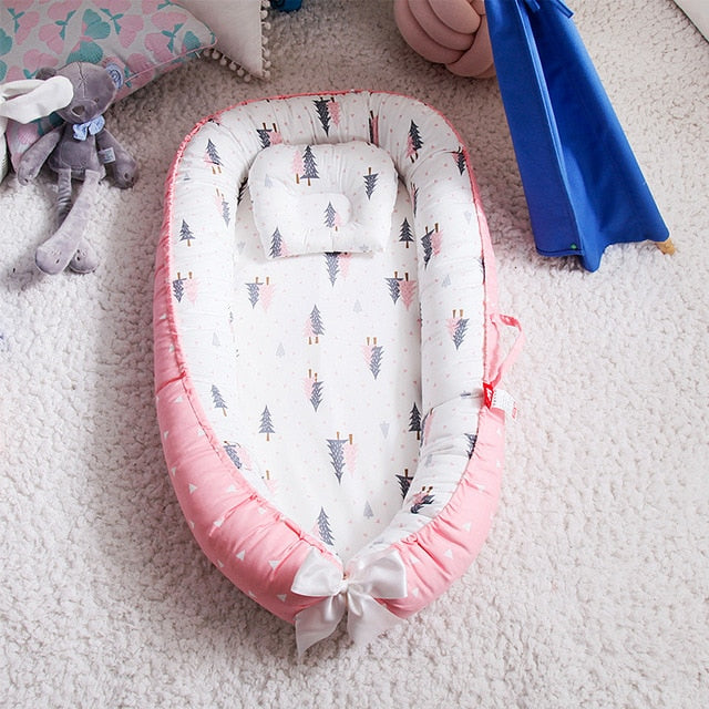 Portable Crib and Baby Nest Bed with Pillow-Life Guidance Discoveries